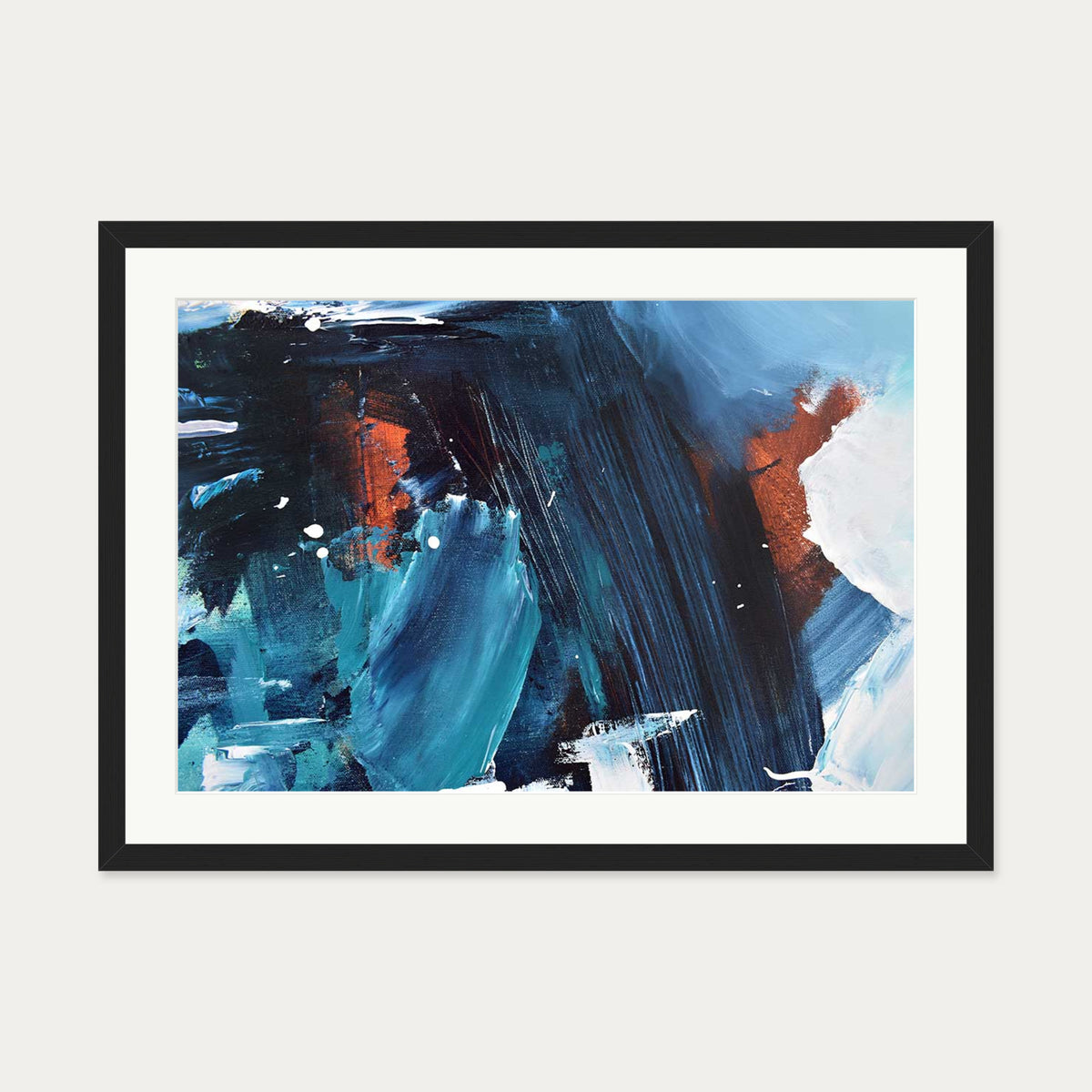 Abstract 185 Art Print — 50 x 70 cm — Black Frame