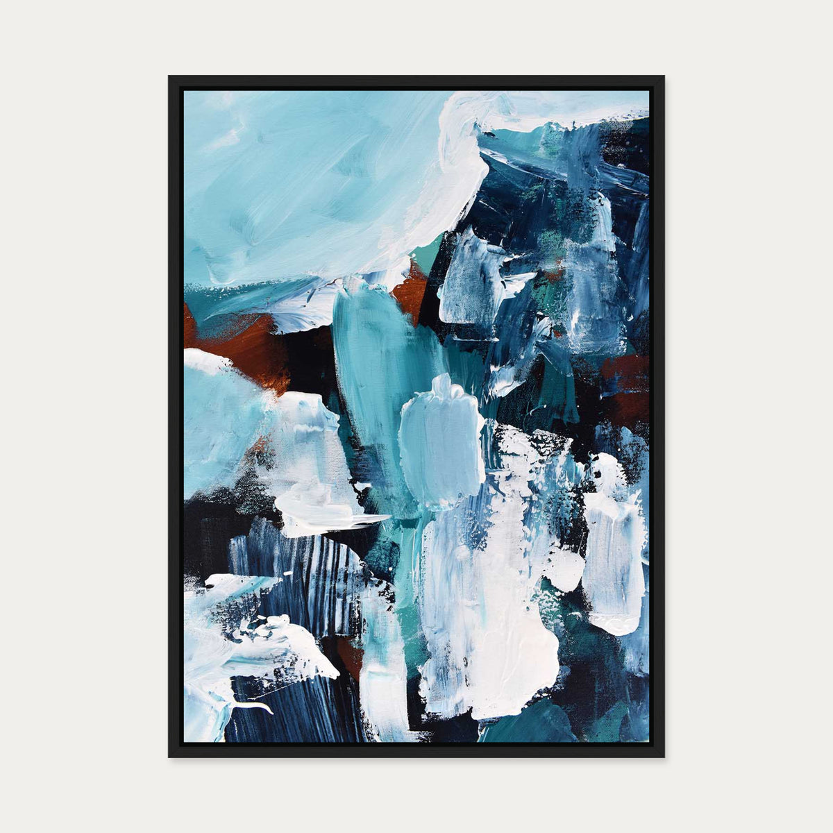 Abstract 187 Canvas Art — 50 x 70 cm — Black Frame