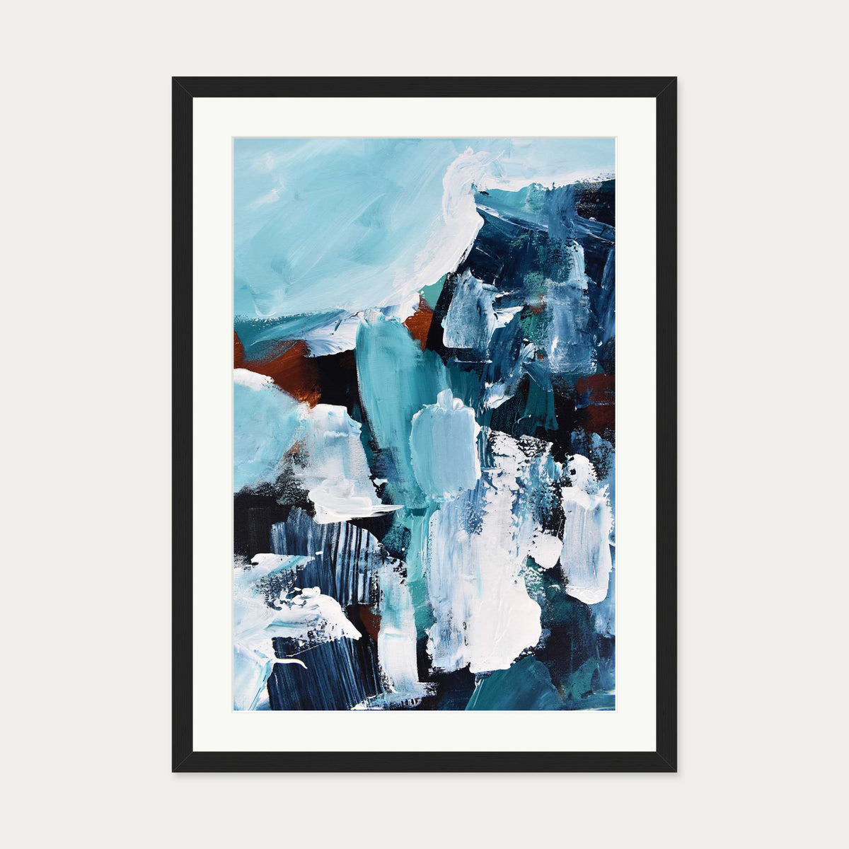 Abstract 187 Art Print — 50 x 70 cm — Black Frame
