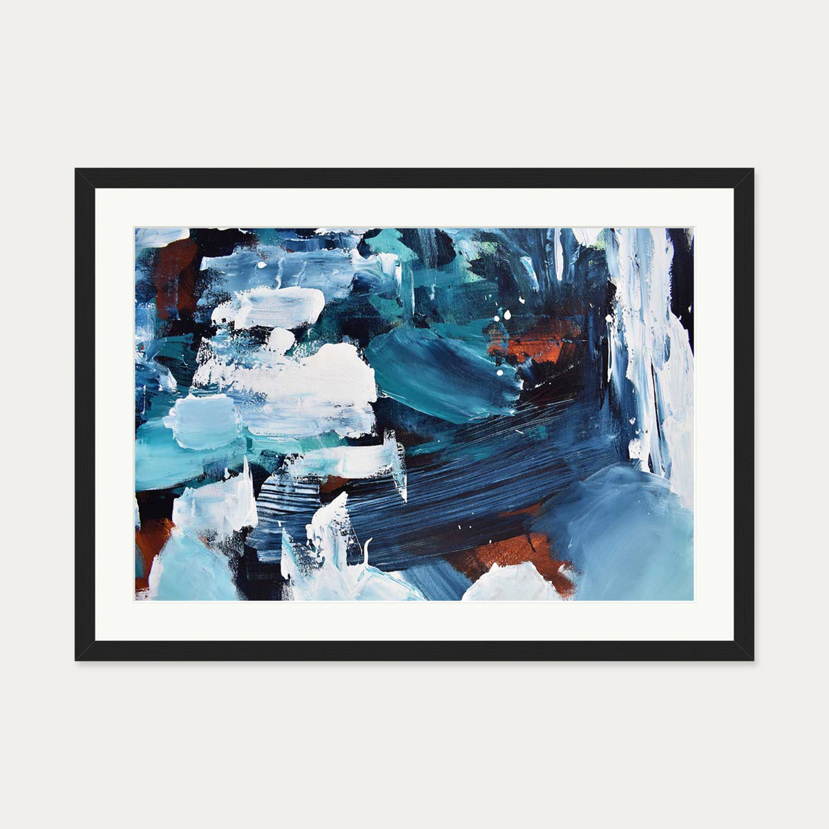 Abstract 189 Art Print — 50 x 70 cm — Black Frame