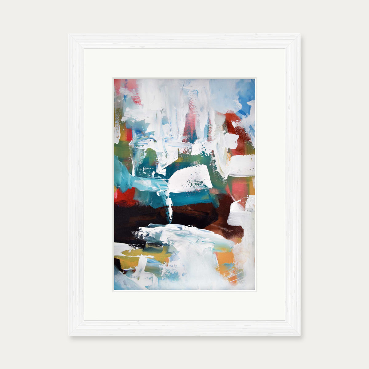 Abstract 191 Art Print — 30 x 40 cm — White Frame
