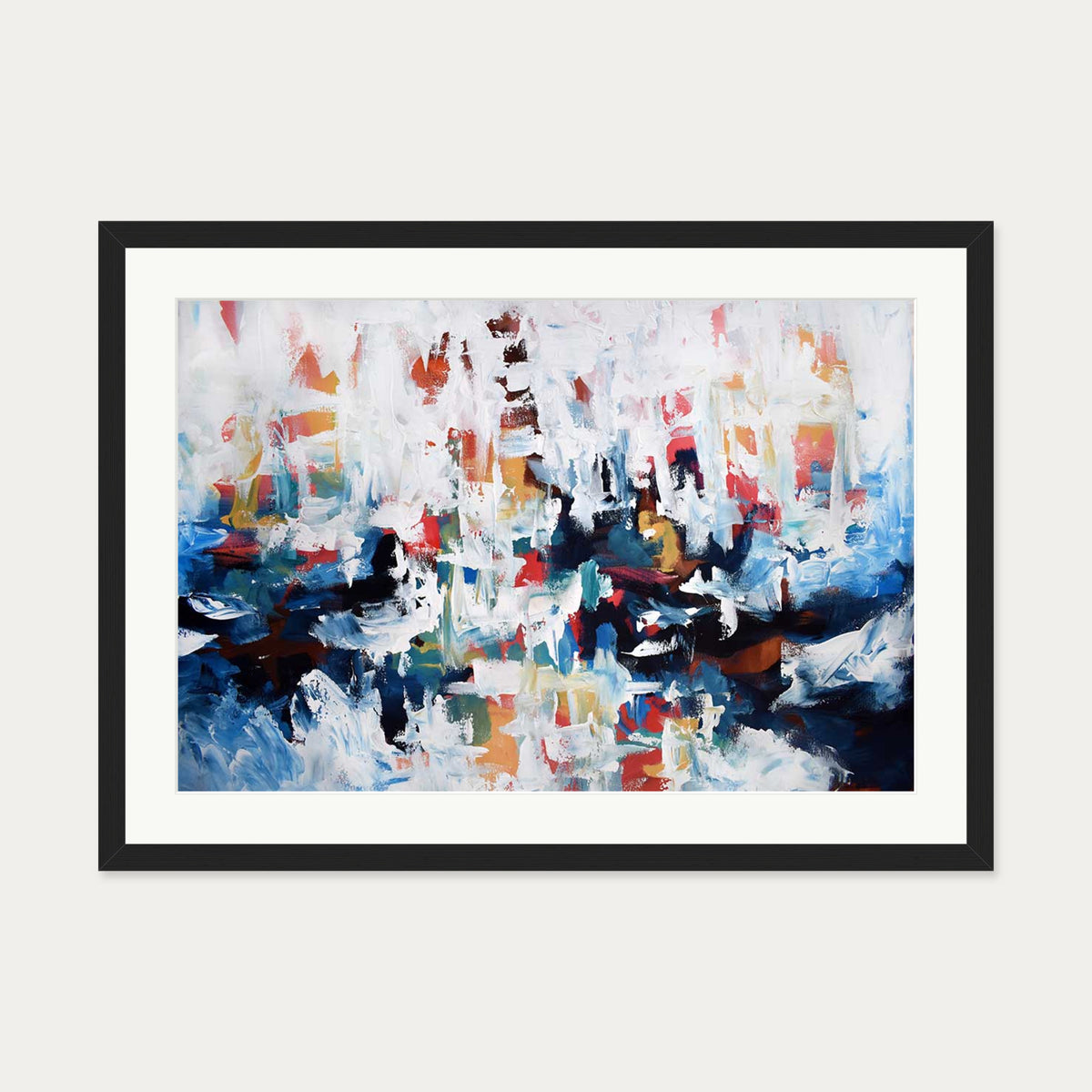 Abstract 194 Art Print — 50 x 70 cm — Black Frame