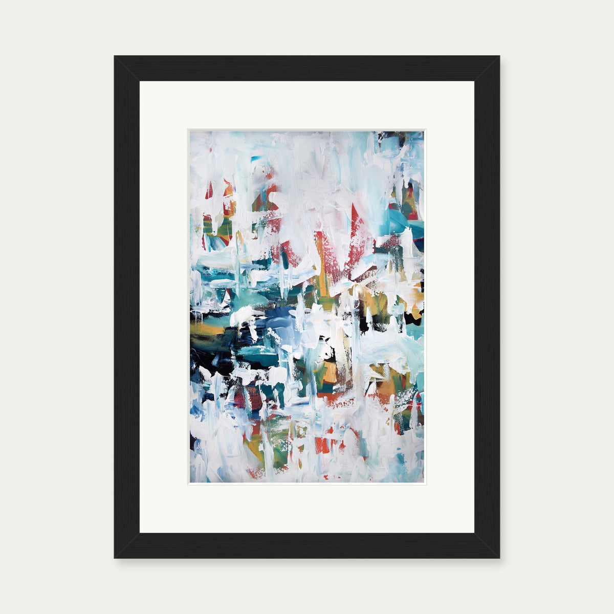 Abstract 195 Art Print — 30 x 40 cm — Black Frame