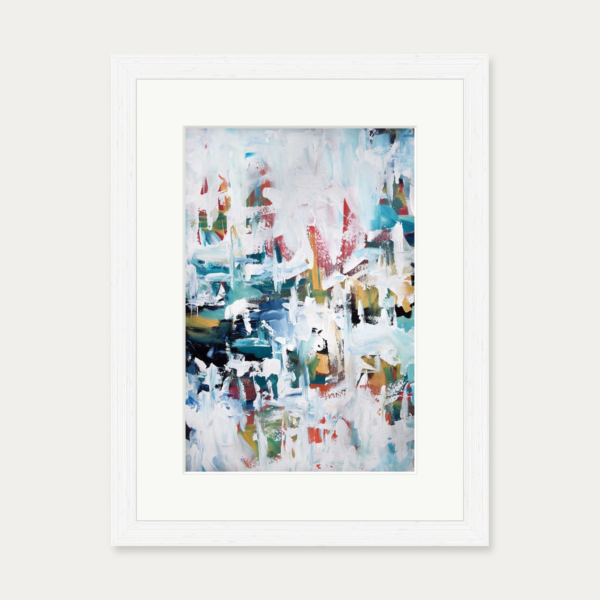 Abstract 195 Art Print — 30 x 40 cm — White Frame