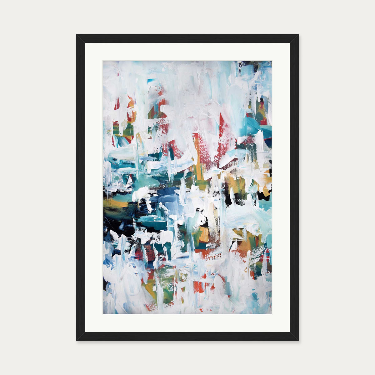 Abstract 195 Art Print — 50 x 70 cm — Black Frame