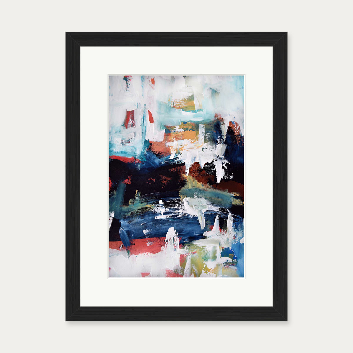 Abstract 197 Art Print — 30 x 40 cm — Black Frame
