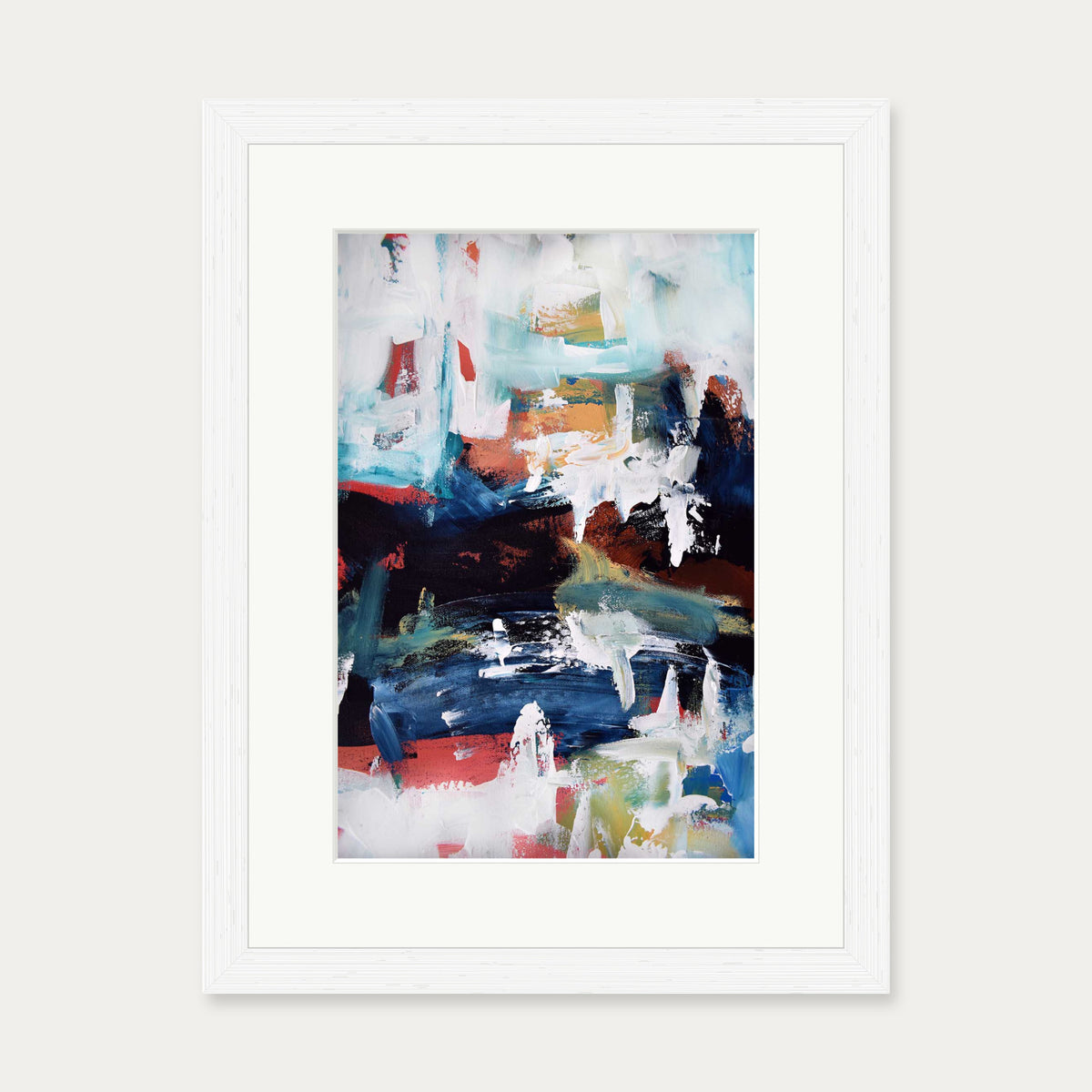 Abstract 197 Art Print — 30 x 40 cm — White Frame