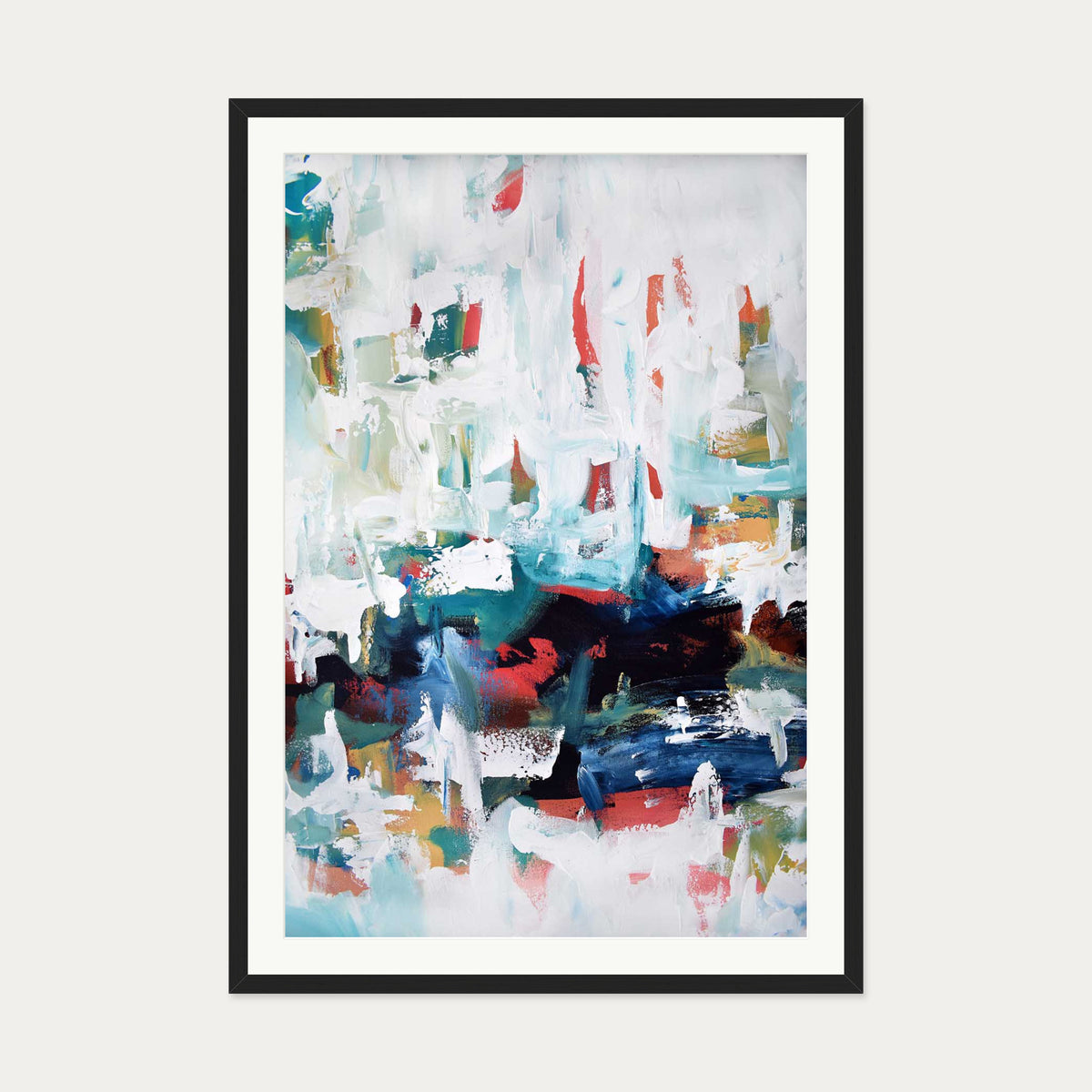 Abstract 198 Art Print — 70 x 100 cm — Black Frame