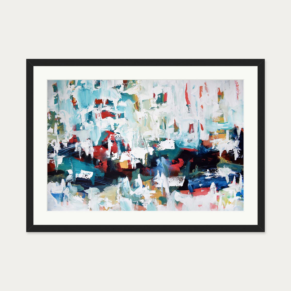 Abstract 199 Art Print — 50 x 70 cm — Black Frame