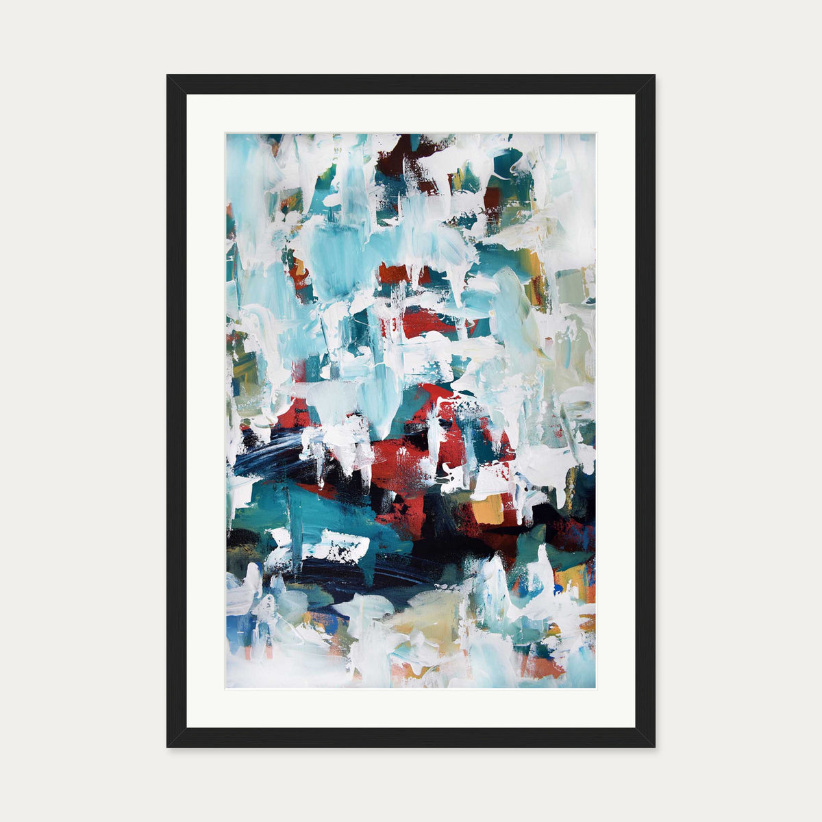 Abstract 200 Art Print — 50 x 70 cm — Black Frame