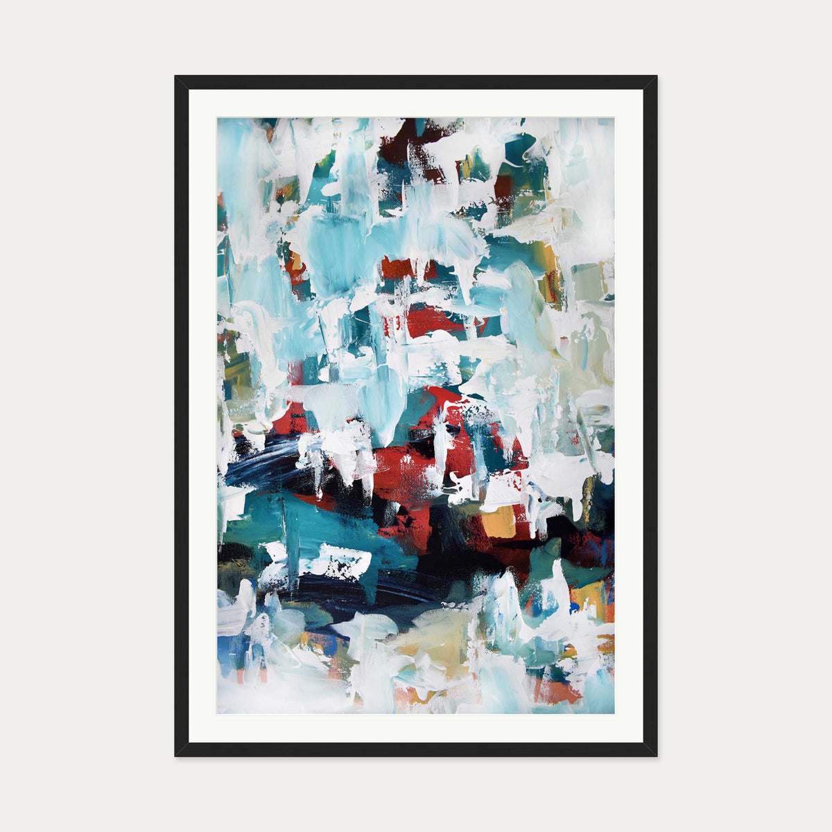 Abstract 200 Art Print — 70 x 100 cm — Black Frame