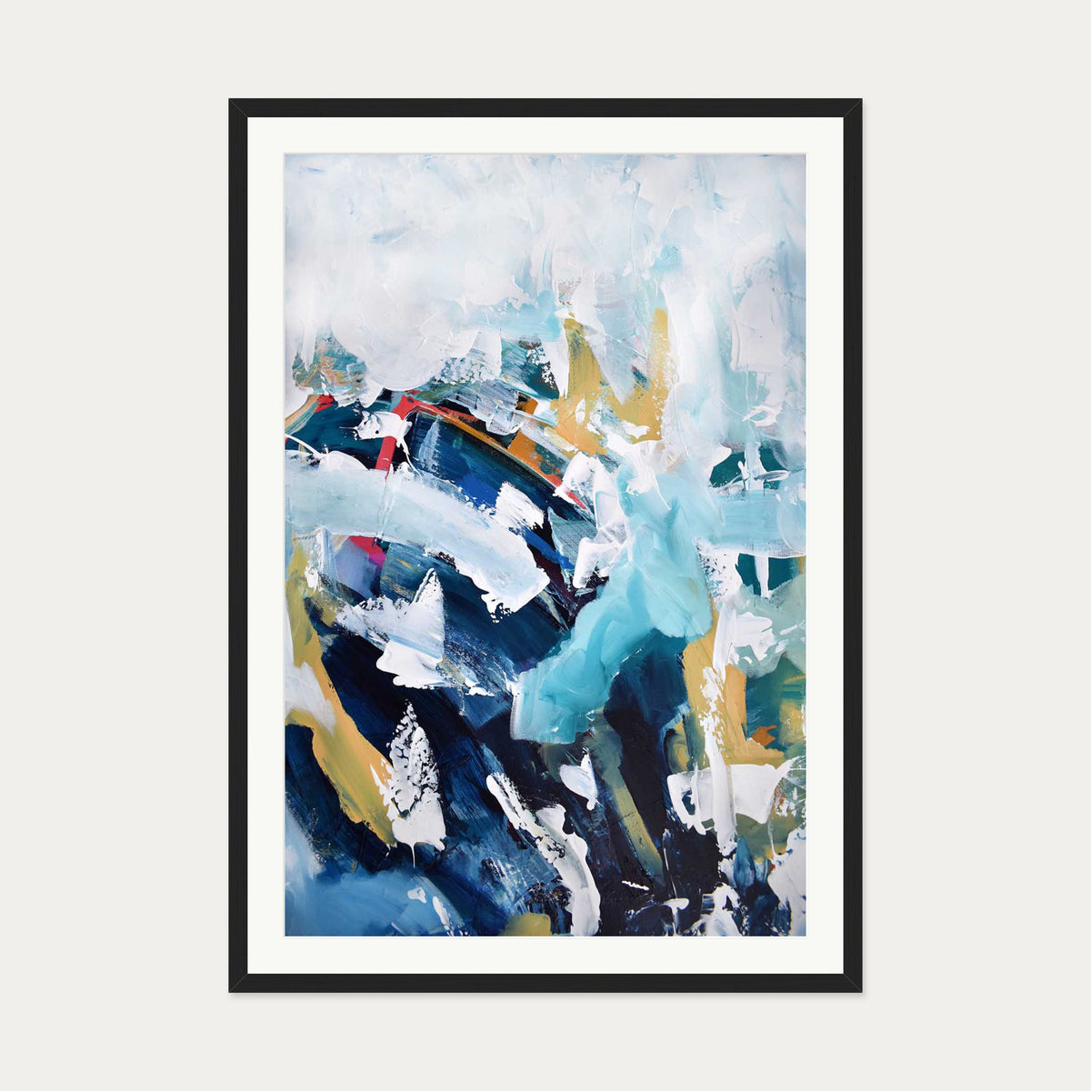Abstract 201 Art Print — 70 x 100 cm — Black Frame