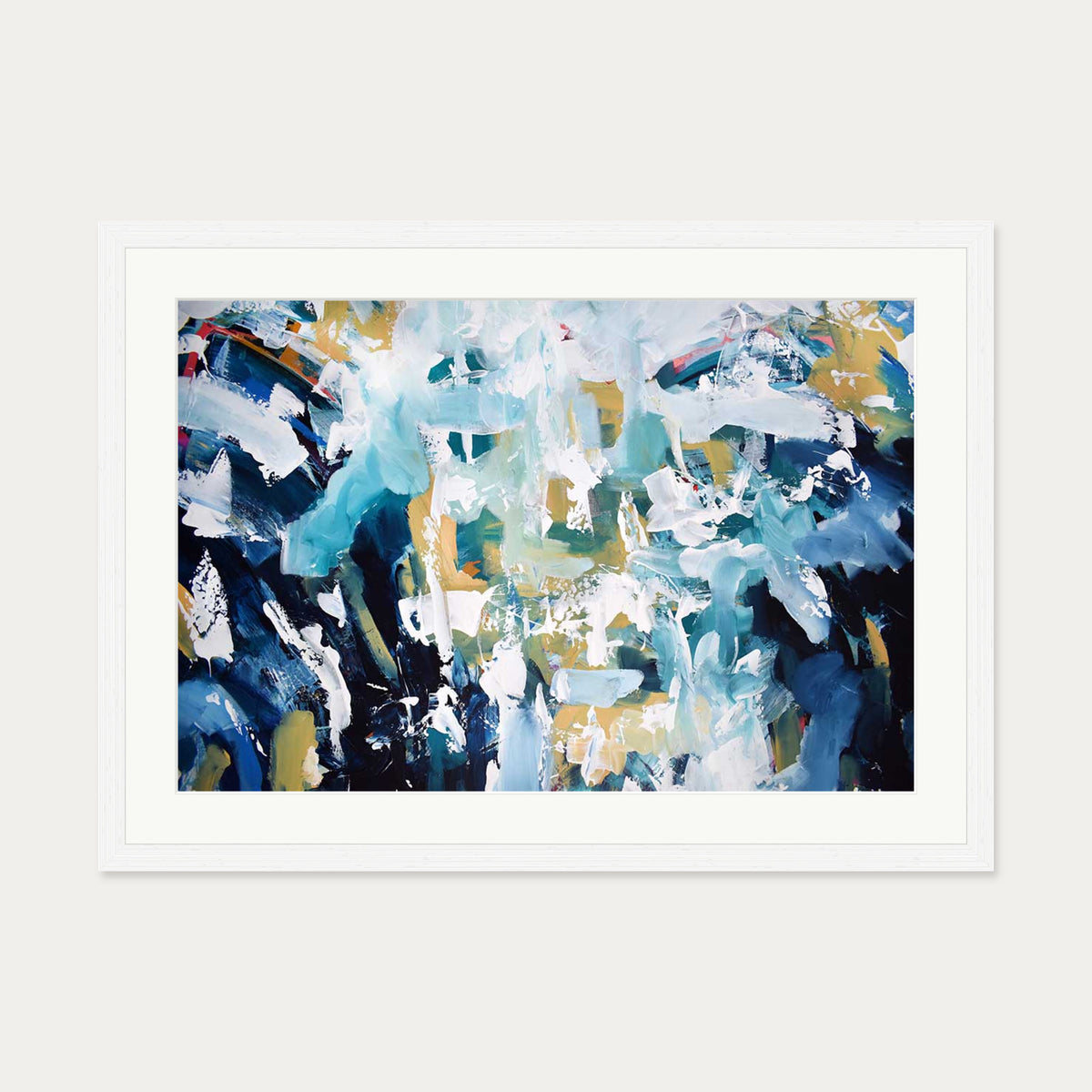 Abstract 202 Art Print — 50 x 70 cm — White Frame