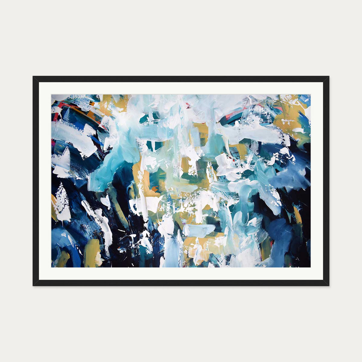 Abstract 202 Art Print — 70 x 100 cm — Black Frame