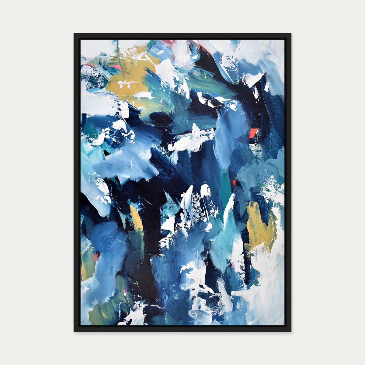 Abstract 203 Canvas Art — 50 x 70 cm — Black Frame