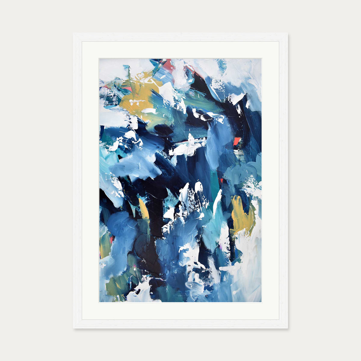Abstract 203 Art Print — 50 x 70 cm — White Frame