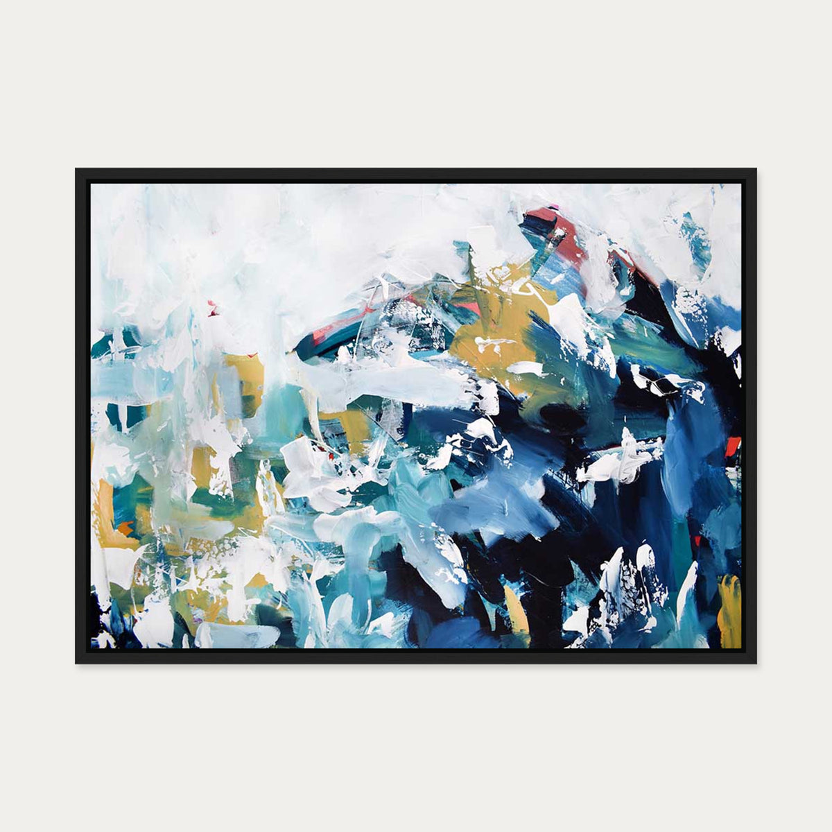 Abstract 204 Canvas Art — 50 x 70 cm — Black Frame