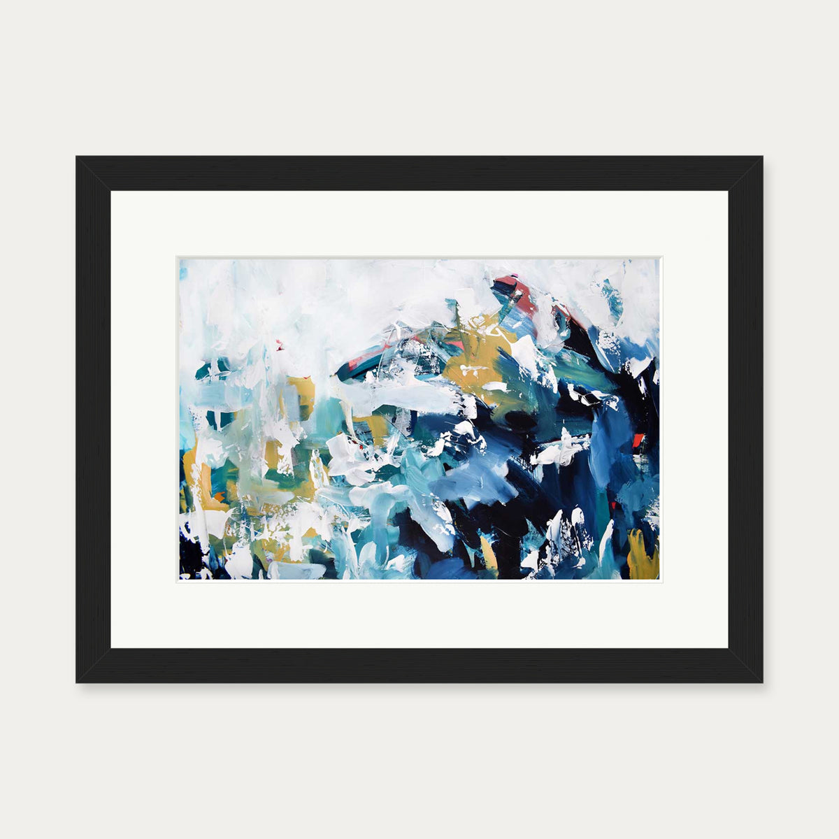 Abstract 204 Art Print — 30 x 40 cm — Black Frame