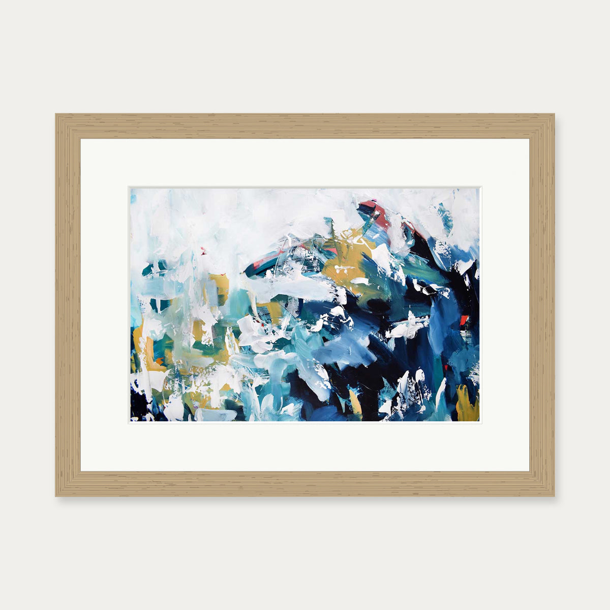 Abstract 204 Art Print — 30 x 40 cm — Oak Frame