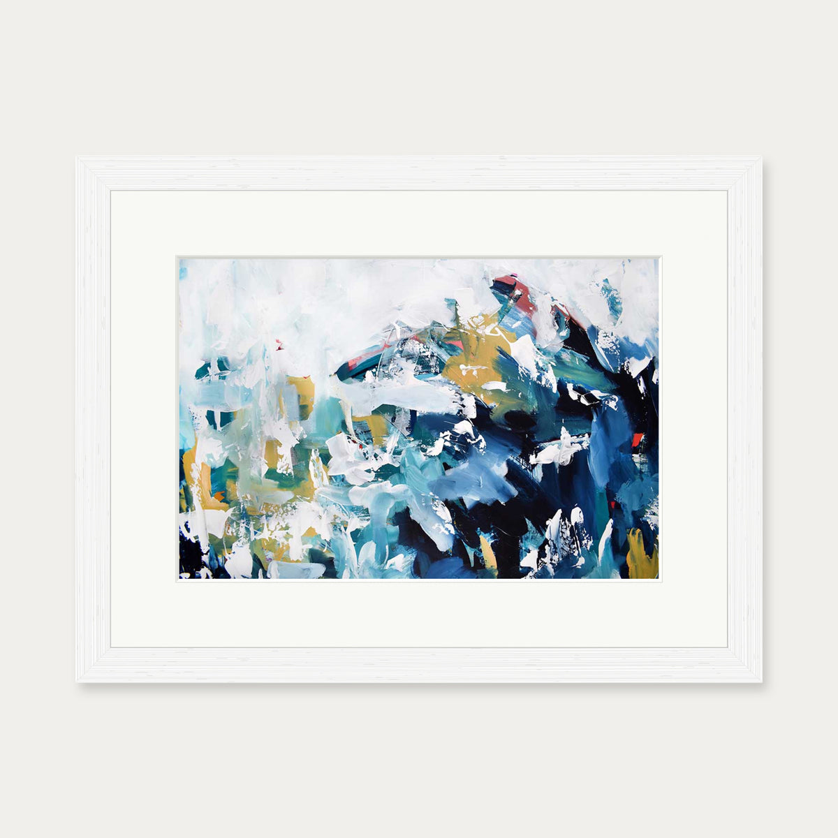 Abstract 204 Art Print — 30 x 40 cm — White Frame