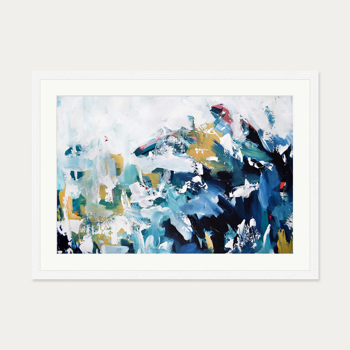 Abstract 204 Art Print — 50 x 70 cm — White Frame