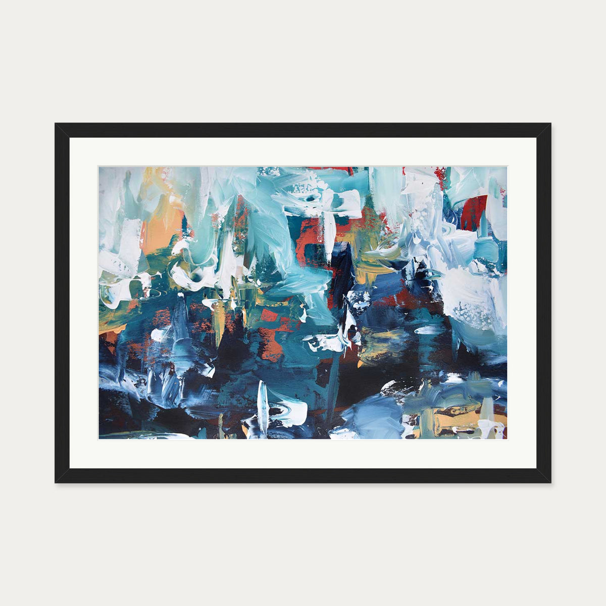 Abstract 207 Art Print — 50 x 70 cm — Black Frame