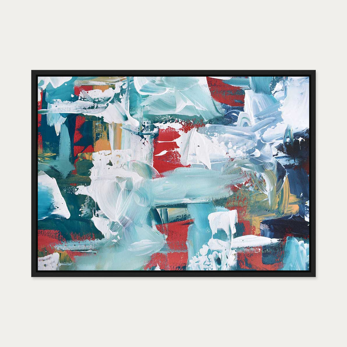 Abstract 208 Canvas Art — 50 x 70 cm — Black Frame