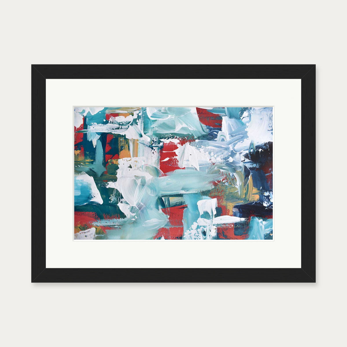 Abstract 208 Art Print — 30 x 40 cm — Black Frame