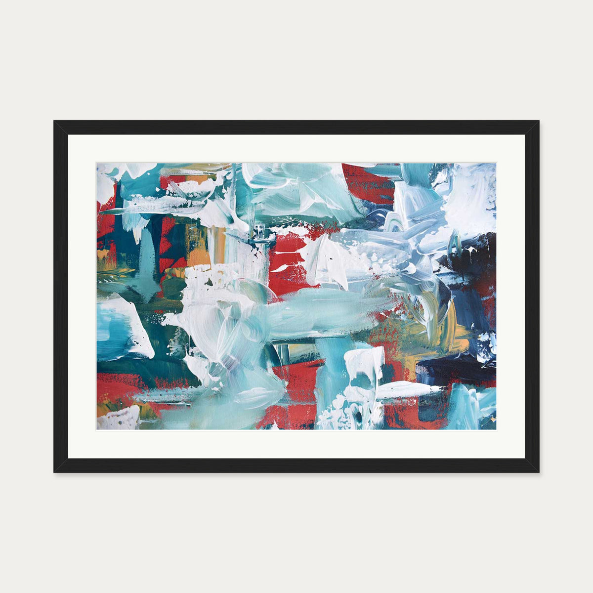 Abstract 208 Art Print — 50 x 70 cm — Black Frame