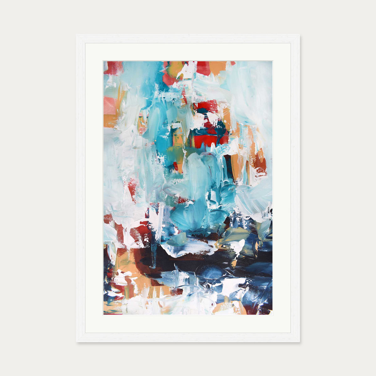 Abstract 212 Art Print — 50 x 70 cm — White Frame
