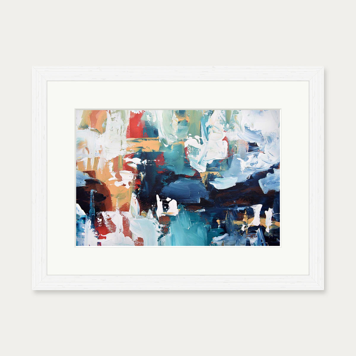Abstract 214 Art Print — 30 x 40 cm — White Frame