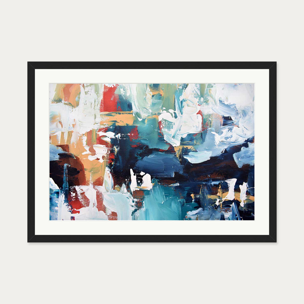 Abstract 214 Art Print — 50 x 70 cm — Black Frame