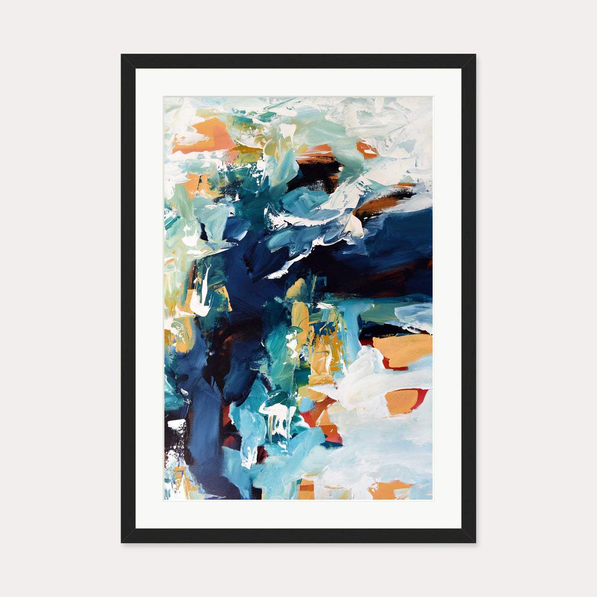 Abstract 216 Art Print — 50 x 70 cm — Black Frame