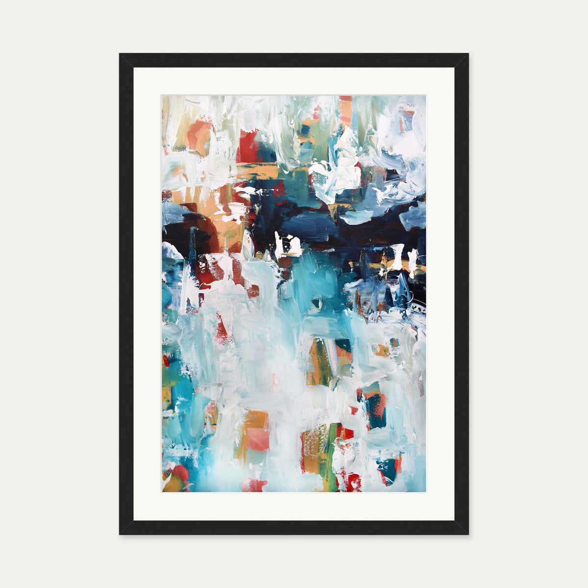 Abstract 217 Art Print — 50 x 70 cm — Black Frame