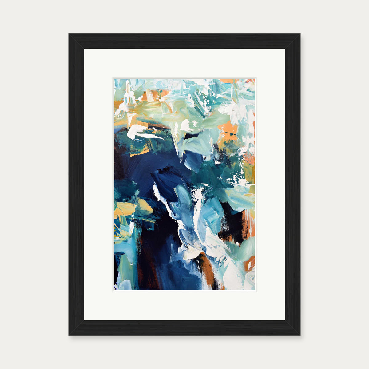 Abstract 218 Art Print — 30 x 40 cm — Black Frame