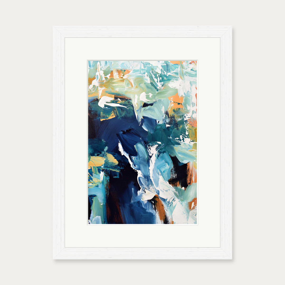 Abstract 218 Art Print — 30 x 40 cm — White Frame
