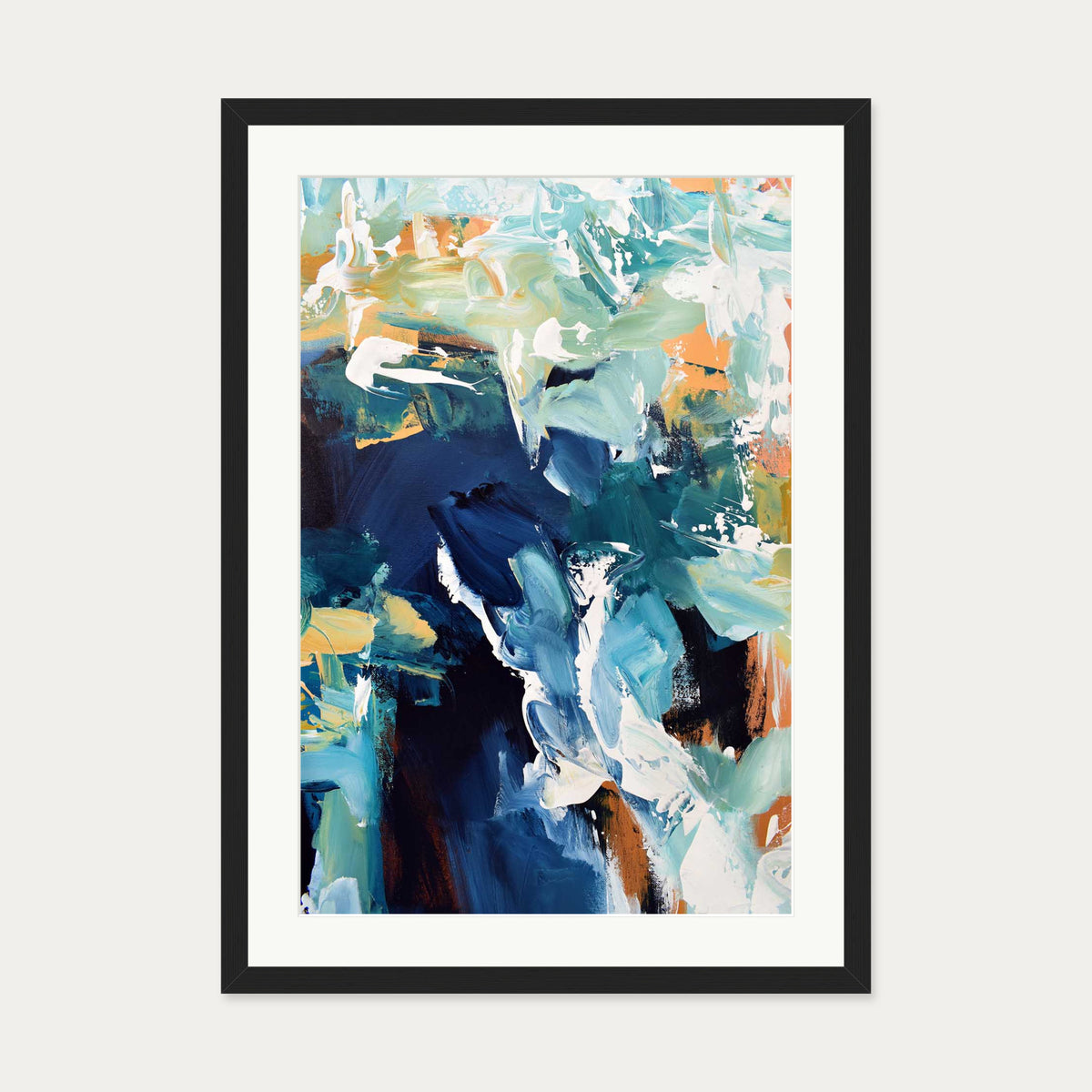 Abstract 218 Art Print — 50 x 70 cm — Black Frame