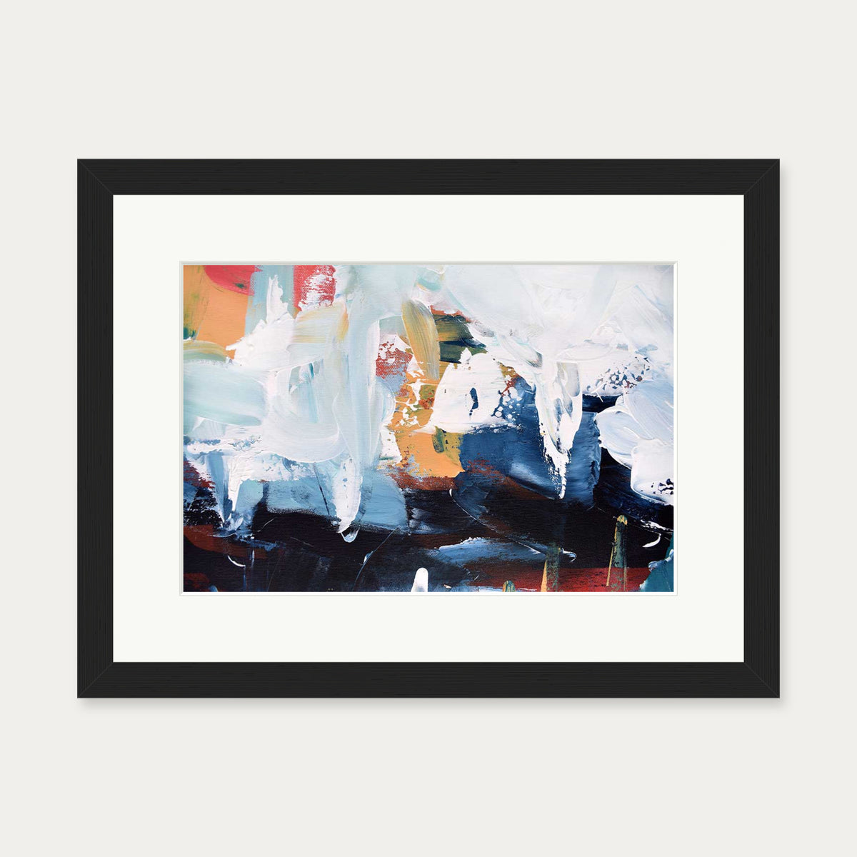 Abstract 219 Art Print — 30 x 40 cm — Black Frame