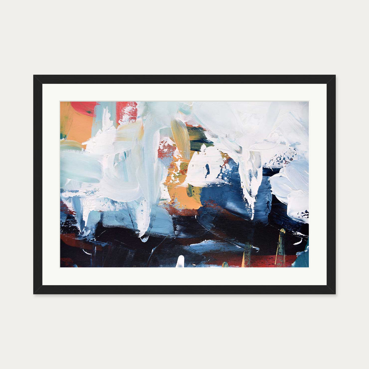 Abstract 219 Art Print — 50 x 70 cm — Black Frame