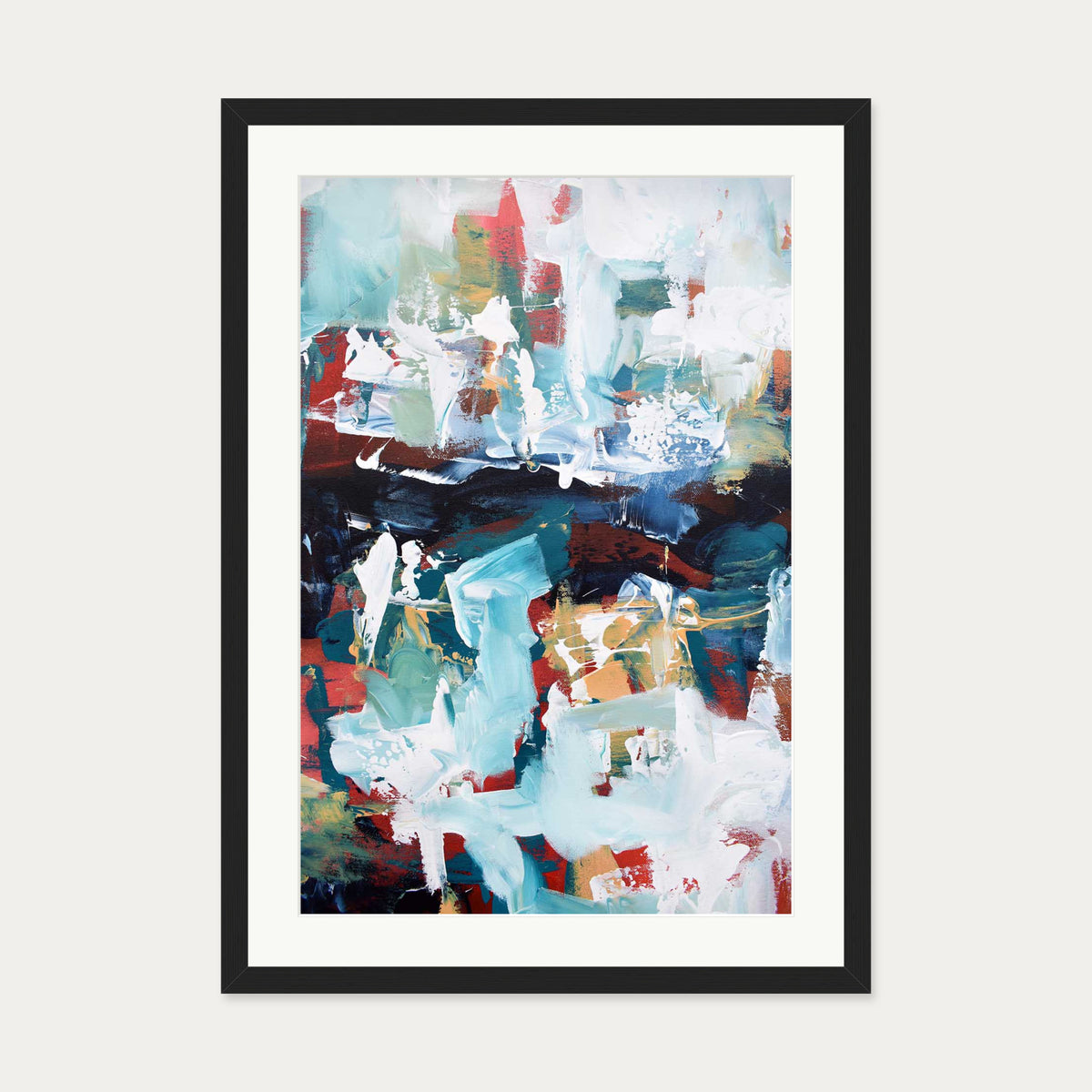 Abstract 222 Art Print — 50 x 70 cm — Black Frame