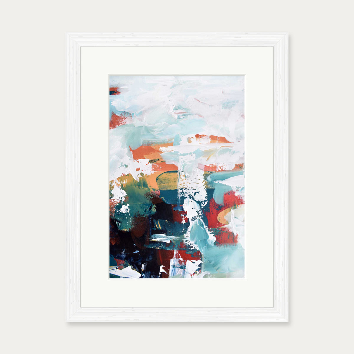 Abstract 224 Art Print — 30 x 40 cm — White Frame