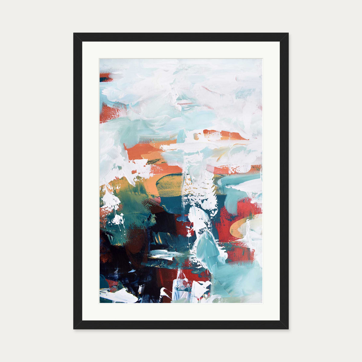 Abstract 224 Art Print — 50 x 70 cm — Black Frame