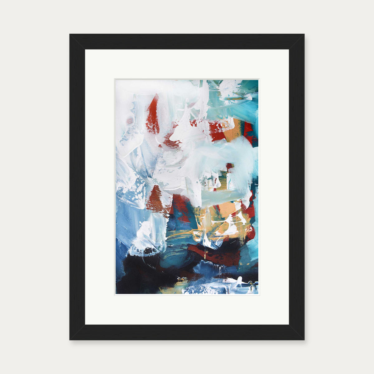 Abstract 225 Art Print — 30 x 40 cm — Black Frame