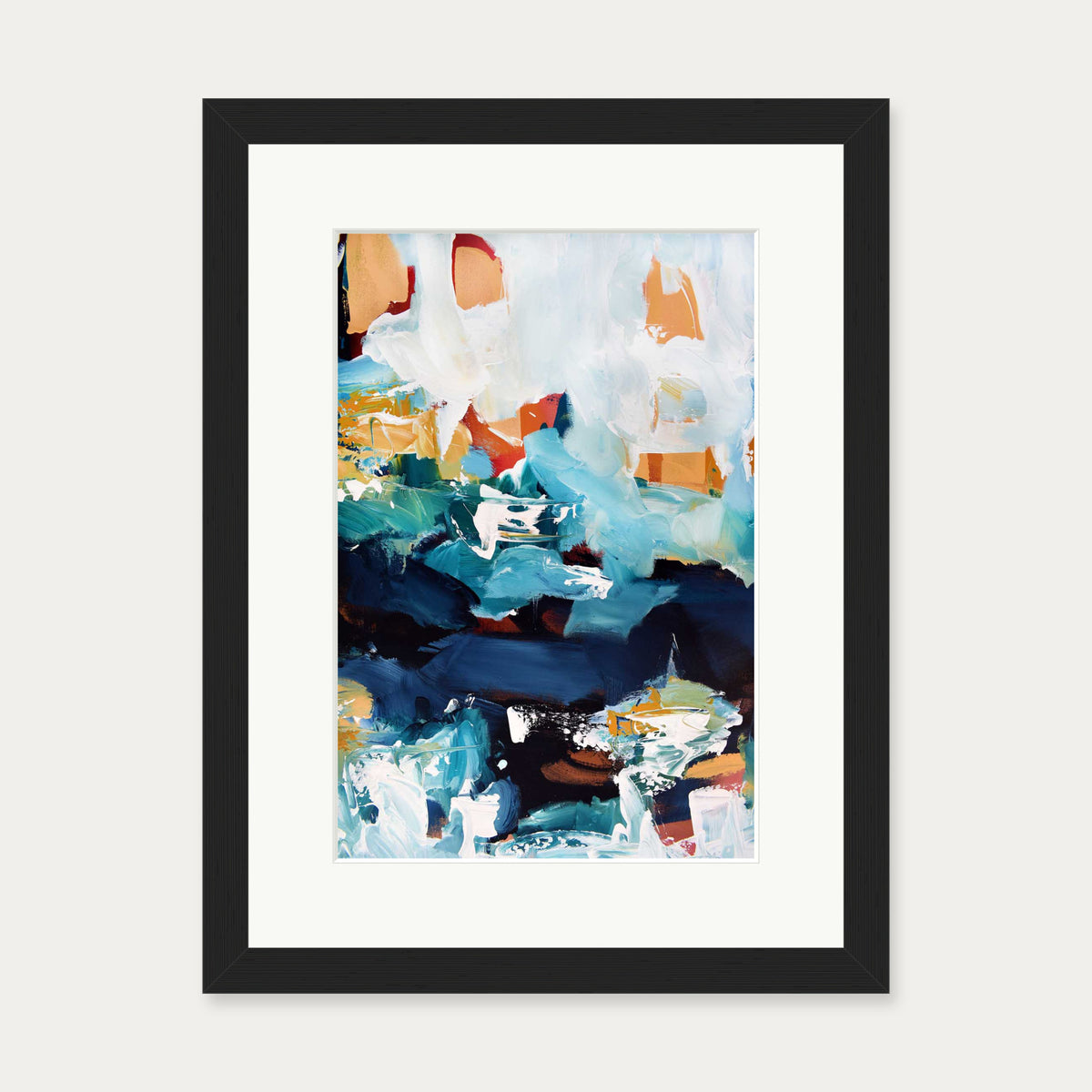 Abstract 227 Art Print — 30 x 40 cm — Black Frame