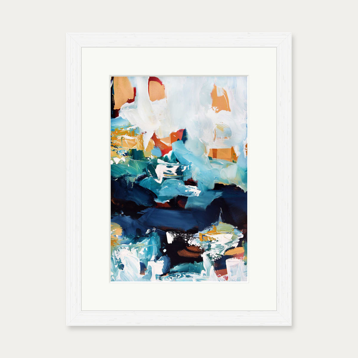 Abstract 227 Art Print — 30 x 40 cm — White Frame