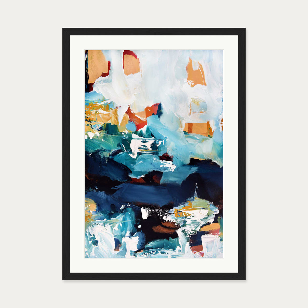 Abstract 227 Art Print — 50 x 70 cm — Black Frame