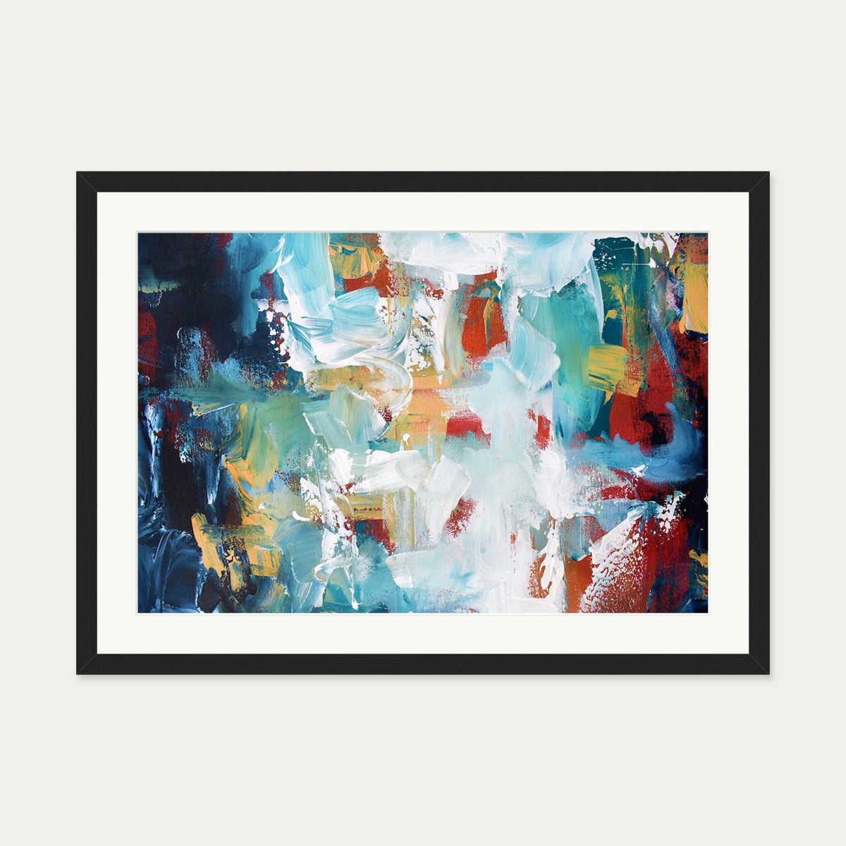 Abstract 228 Art Print — 50 x 70 cm — Black Frame