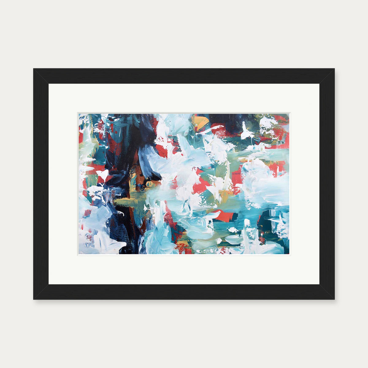 Abstract 232 Art Print — 30 x 40 cm — Black Frame