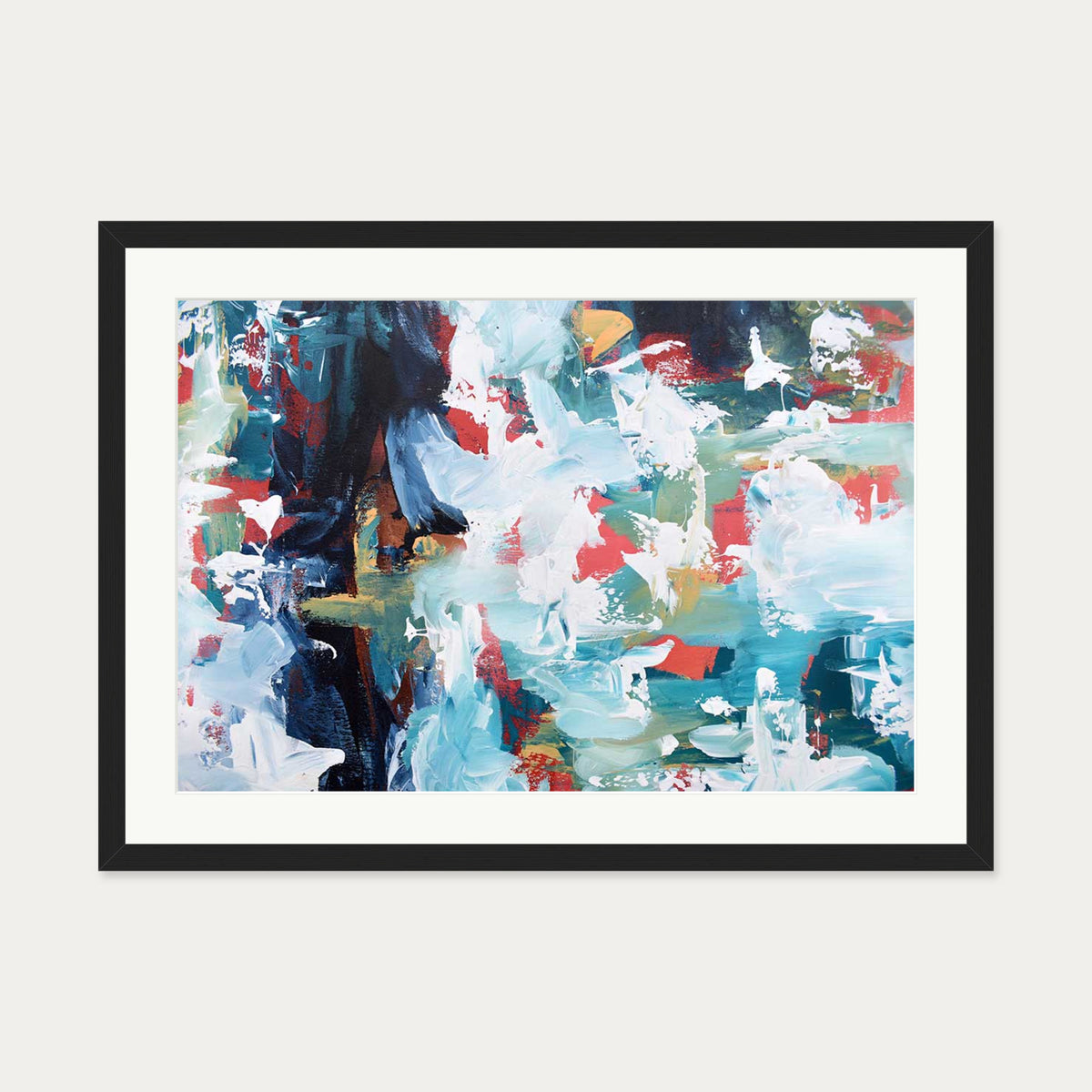 Abstract 232 Art Print — 50 x 70 cm — Black Frame