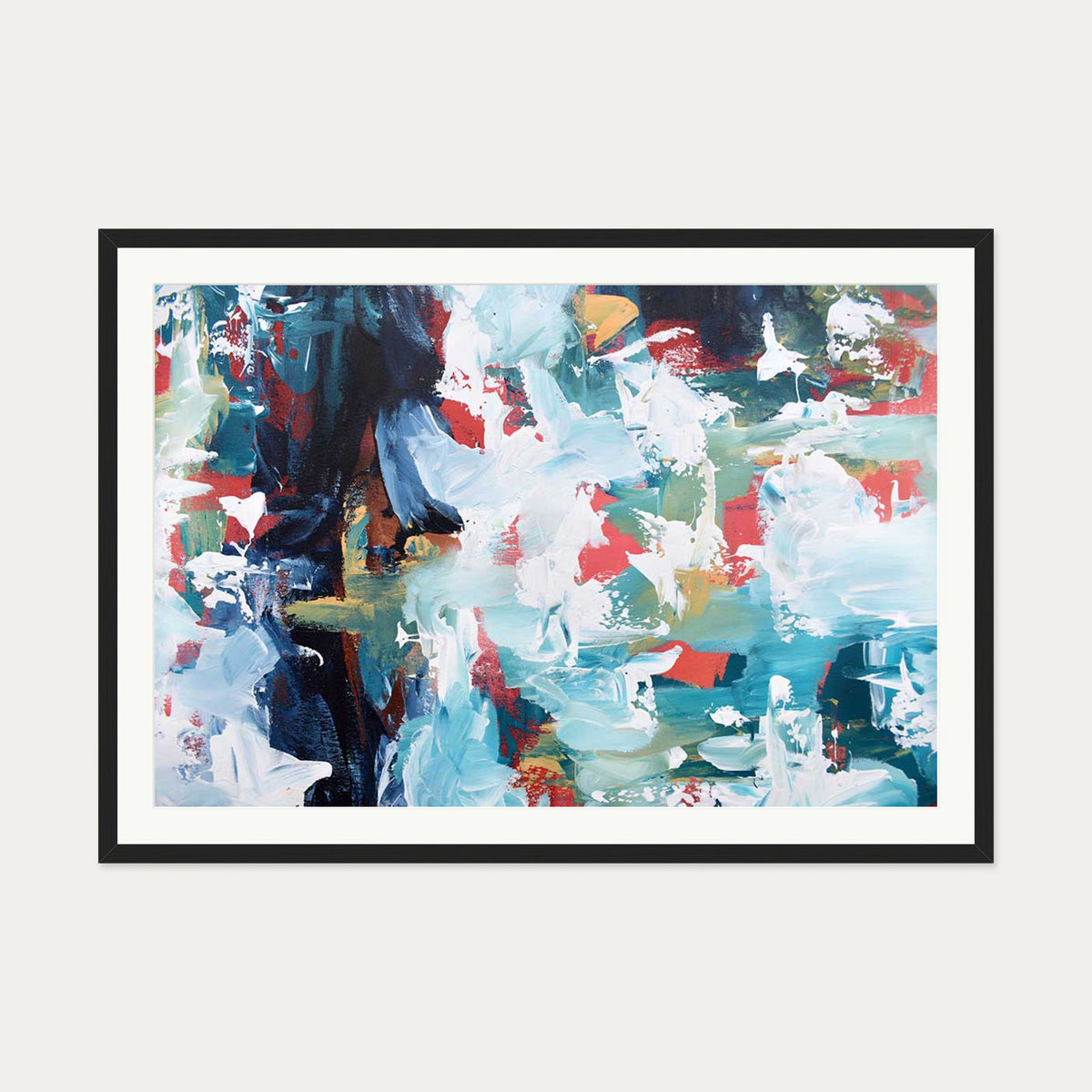Abstract 232 Art Print — 70 x 100 cm — Black Frame
